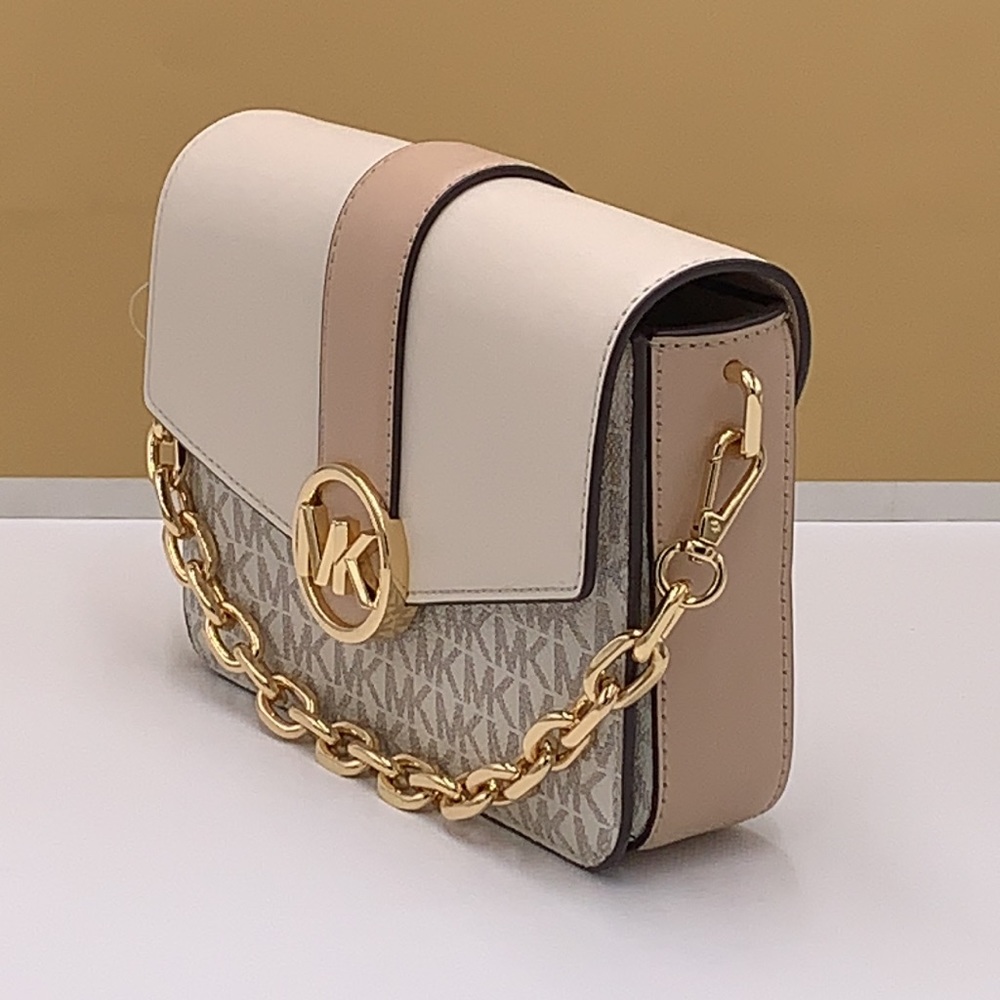 MICHAEL KORS CARMEN SMALL FLAP CROSSBODY BUFF MULTI - Picture 7 of 16